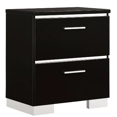 3pc Queen Shorehaven Bedroom Set With 2 Nightstands Black/Chrome - MiBasics 8 3pc Queen Shorehaven Bedroom Set With 2 Nightstands Black/Chrome - MiBasics - Image 6