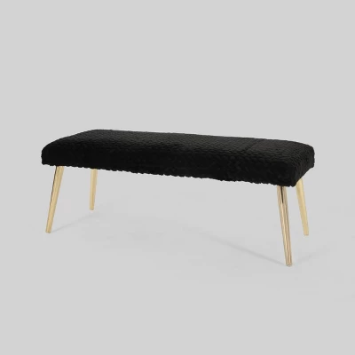 Capernaum Faux Fur Bench - Christopher Knight Home 8 Capernaum Faux Fur Bench - Christopher Knight Home - Image 6