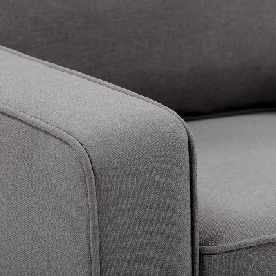 2pc Georgia Fabric Loveseat And Accent Chair Set Gray - CorLiving 6 2pc Georgia Fabric Loveseat And Accent Chair Set Gray - CorLiving - Image 4