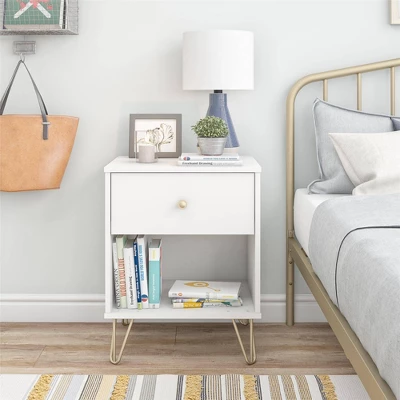 Finley Nightstand White - Novogratz 4 Finley Nightstand White - Novogratz - Image 2