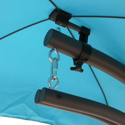 Sunnydaze Decor Sunnydaze Outdoor Hanging Chaise Floating Lounge Chair With Canopy Umbrella And Stand 12 Sunnydaze Decor Sunnydaze Outdoor Hanging Chaise Floating Lounge Chair With Canopy Umbrella And Stand - Image 10