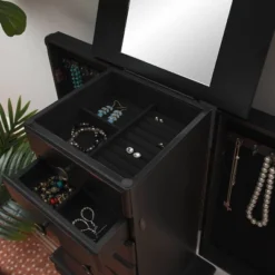 Aria Jewelry Armoire Black - Powell Company 26 Aria Jewelry Armoire Black - Powell Company -Bedroom Home Store GUEST 03c1e7a1 7a46 4bbc b1d5 b95802f5292e