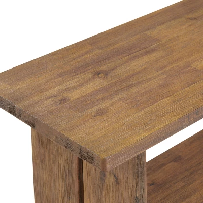 40" Bethel Acacia Wood Bench Natural - Alaterre Furniture 7 40" Bethel Acacia Wood Bench Natural - Alaterre Furniture - Image 5