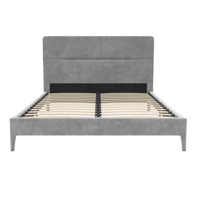 Westerleigh Upholstered Platform Bed With Minimalist Tufted Headboard Light Gray - CosmoLiving By Cosmopolitan 8 Westerleigh Upholstered Platform Bed With Minimalist Tufted Headboard Light Gray - CosmoLiving By Cosmopolitan - Image 6