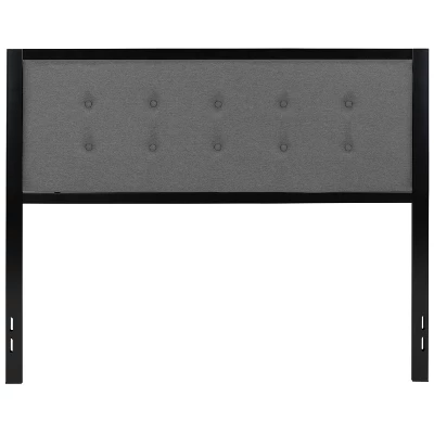 Flash Furniture Bristol Metal Tufted Upholstered Queen Size Headboard In Dark Gray Fabric 9 Flash Furniture Bristol Metal Tufted Upholstered Queen Size Headboard In Dark Gray Fabric - Image 7