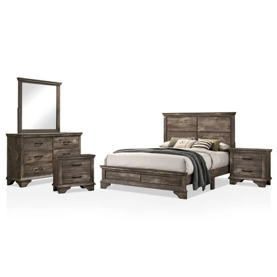 5pc Jacobia Rustic Bedroom Set Gray - HOMES: Inside + Out 10 5pc Jacobia Rustic Bedroom Set Gray - HOMES: Inside + Out - Image 8