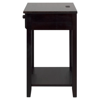 Casual Home Night Owl Sleek Solid Wood Bedroom Nightstand With Included Discrete 4 Port USB Port Station 3 Casual Home Night Owl Sleek Solid Wood Bedroom Nightstand With Included Discrete 4 Port USB Port Station