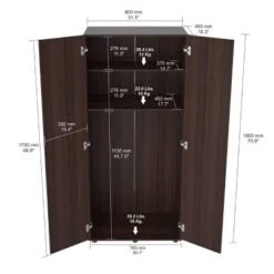 2 Door Wardrobe/Armoire Espresso - Inval 13 2 Door Wardrobe/Armoire Espresso - Inval -Bedroom Home Store GUEST 06b8d6af 8252 4b62 86ae 09753fb599ff