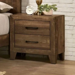 3pc Queen Quail Bedroom Set With 2 Nightstands Rustic Light Walnut - HOMES: Inside + Out 13 3pc Queen Quail Bedroom Set With 2 Nightstands Rustic Light Walnut - HOMES: Inside + Out -Bedroom Home Store GUEST 06f0710e f6ec 407e 9b0b b27f8933d1e6