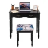 Tangkula Tri Folding Vanity Mirror Makeup Table Set W/4 Drawers & Stool White 2 Tangkula Tri Folding Vanity Mirror Makeup Table Set W/4 Drawers & Stool White -Bedroom Home Store GUEST 0713242e dd13 4737 bf7e a586b5bac9ce