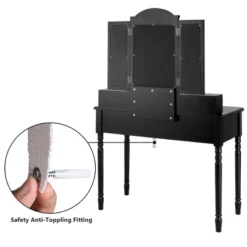 Costway 7 Drawers Vanity Set Dressing Table W/ Tri-Folding Mirror 21 Costway 7 Drawers Vanity Set Dressing Table W/ Tri-Folding Mirror -Bedroom Home Store GUEST 072dcf07 e391 438b 972c a868011e9a25 1