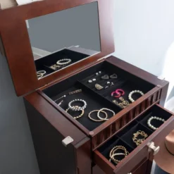 Tierra Contemporary Jewelry Armoire Merlot Brown - Powell Company 26 Tierra Contemporary Jewelry Armoire Merlot Brown - Powell Company -Bedroom Home Store GUEST 085558e9 c9e0 4e39 bd5e 249aa387810f
