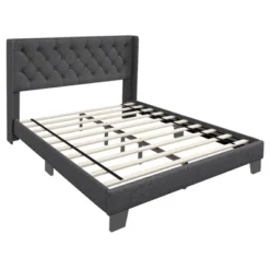 Costway Full/Queen/Twin Size Upholstered Platform Bed Tufted Headboard Mattress Foundation Grey 22 Costway Full/Queen/Twin Size Upholstered Platform Bed Tufted Headboard Mattress Foundation Grey -Bedroom Home Store GUEST 097bdfb3 c22f 403d b92a 25bc477368f7