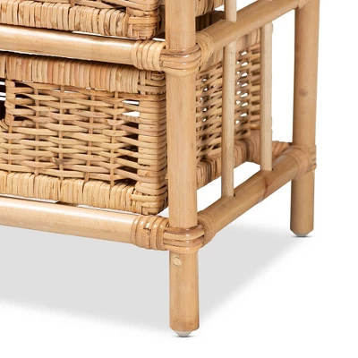 Dariana Rattan 6 Drawer Storage Cabinet Natural/Brown - Bali & Pari 9 Dariana Rattan 6 Drawer Storage Cabinet Natural/Brown - Bali & Pari - Image 7
