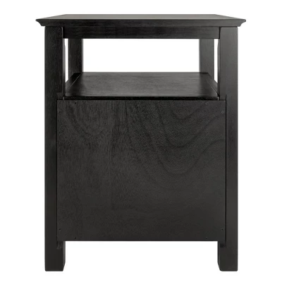 Timber Nightstand Black - Winsome 7 Timber Nightstand Black - Winsome - Image 5