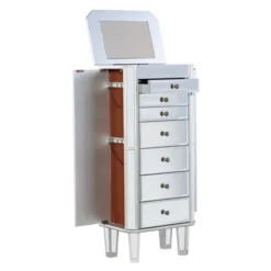 Aislin Jewelry Armoire Mirror/Silver - Powell Company 17 Aislin Jewelry Armoire Mirror/Silver - Powell Company -Bedroom Home Store GUEST 0ac0be90 a0b4 4b1a bd4e 7b8e9b38de61
