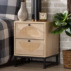 Ardon Bohemian Wood And Metal 1 Drawer Nightstand With Rattan Light Brown/Black - Baxton Studio 18 Ardon Bohemian Wood And Metal 1 Drawer Nightstand With Rattan Light Brown/Black - Baxton Studio -Bedroom Home Store GUEST 0b6216ec 1c39 473a 9f0e 0ec91fc33f08