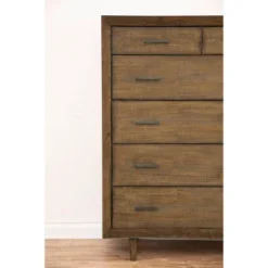 6pc Aurora Mid-Century Brown Bedroom Set With Upholstered Bed - Abbyson Living -Bedroom Home Store GUEST 0c05e315 6740 42f9 aa38 90eb10f53309