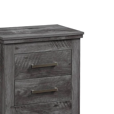 21" Vidalia Nightstand Rustic Gray Oak - Acme Furniture 5 21" Vidalia Nightstand Rustic Gray Oak - Acme Furniture - Image 3