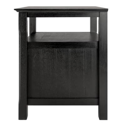 Timber Nightstand Black - Winsome 6 Timber Nightstand Black - Winsome - Image 4
