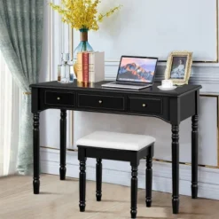 Costway 7 Drawers Vanity Set Dressing Table W/ Tri-Folding Mirror 17 Costway 7 Drawers Vanity Set Dressing Table W/ Tri-Folding Mirror -Bedroom Home Store GUEST 0dac77da 3c44 46ec be99 aaffea204efc