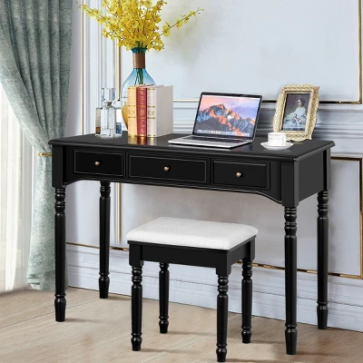 Costway 7 Drawers Vanity Set Dressing Table W/ Tri-Folding Mirror 6 Costway 7 Drawers Vanity Set Dressing Table W/ Tri-Folding Mirror - Image 4
