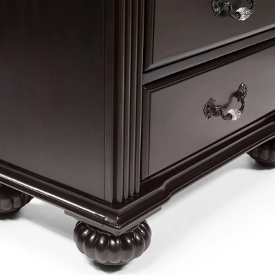 3pc California King Pennings Traditional Bed Set And Nightstand With Chest Dark Walnut - HOMES: Inside + Out 22 3pc California King Pennings Traditional Bed Set And Nightstand With Chest Dark Walnut - HOMES: Inside + Out - Image 20