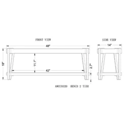 Alaterre Furniture 48" Ryegate Natural Brown Live Edge Solid Wood Bench Metal And Wood 11 Alaterre Furniture 48" Ryegate Natural Brown Live Edge Solid Wood Bench Metal And Wood -Bedroom Home Store GUEST 0e64cced e051 4ad1 b28e 420cef5771b5