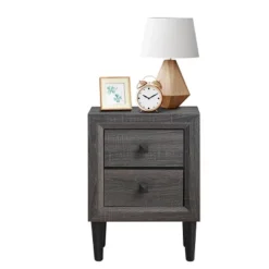Costway Nightstand W/2 Drawers Multipurpose Retro Grey Bedside Table Fully Assembled 19 Costway Nightstand W/2 Drawers Multipurpose Retro Grey Bedside Table Fully Assembled -Bedroom Home Store GUEST 0e9a883c 7bc3 439b aee9 092ba967ad68