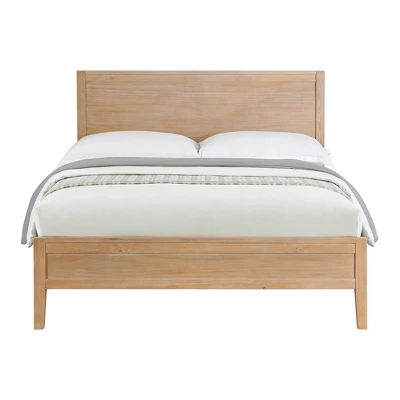 4pc Arden Wood Bedroom Set With 2 Drawer Nightstand Light Driftwood - Alaterre Furniture 4 4pc Arden Wood Bedroom Set With 2 Drawer Nightstand Light Driftwood - Alaterre Furniture - Image 2