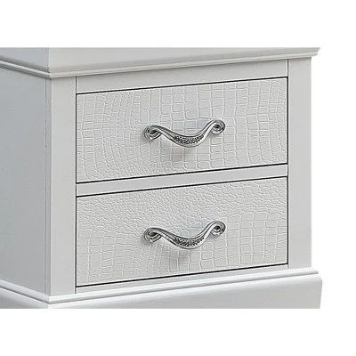 Passion Furniture Lorana 2-Drawer Nightstand (24 In. H X 16 In. W X 21 In. D) 6 Passion Furniture Lorana 2-Drawer Nightstand (24 In. H X 16 In. W X 21 In. D) - Image 4