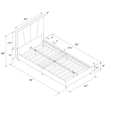 RealRooms Maverick Velvet Upholstered Platform Bed With Tufted Headboard 5 RealRooms Maverick Velvet Upholstered Platform Bed With Tufted Headboard - Image 3