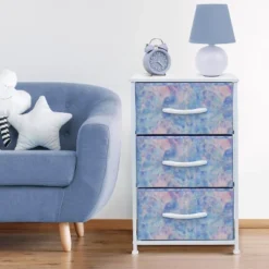 Sorbus Nightstand With Drawers For Home Bedroom And More Blue