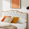 Classic Upholstered Platform Bed With Buckle Backrest, Metal Frame And Solid Wood Ribs-ModernLuxe 1 Classic Upholstered Platform Bed With Buckle Backrest, Metal Frame And Solid Wood Ribs-ModernLuxe -Bedroom Home Store GUEST 119de774 8640 46b0 9a5c 5876a5d4e98a