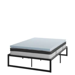 Flash Furniture 14 Inch Metal Platform Bed Frame With 10 Inch Pocket Spring Mattress In A Box And 2 Inch Cool Gel Memory Foam Topper 32 Flash Furniture 14 Inch Metal Platform Bed Frame With 10 Inch Pocket Spring Mattress In A Box And 2 Inch Cool Gel Memory Foam Topper -Bedroom Home Store GUEST 148a16bc db64 4002 b38f aafe4f4d8616