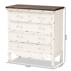 Levron Two-Tone Wood 5 Drawer Storage Cabinet Walnut Brown/White - Baxton Studio 23 Levron Two-Tone Wood 5 Drawer Storage Cabinet Walnut Brown/White - Baxton Studio -Bedroom Home Store GUEST 16722693 5b00 4805 a829 784b186cd045