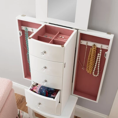Makenzie Jewelry Armoire White - Powell Company 15 Makenzie Jewelry Armoire White - Powell Company - Image 13