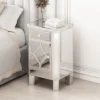 Cierra 25.59'' H X 17.71'' W X 13.78'' D Tall Champagne Mirrored Nightstand End Table With 1 Drawer Accent Nightstand-Maison Boucle 2 Cierra 25.59'' H X 17.71'' W X 13.78'' D Tall Champagne Mirrored Nightstand End Table With 1 Drawer Accent Nightstand-Maison Boucle -Bedroom Home Store GUEST 16ab3757 c275 4774 9265 c0e3f19fbdc7