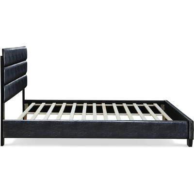 Hudson Leather Upholstered Bed Black - ClickDecor 10 Hudson Leather Upholstered Bed Black - ClickDecor - Image 8