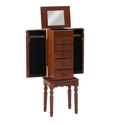 Wylie Jewelry Armoire Cherry Red - Powell Company 4 Wylie Jewelry Armoire Cherry Red - Powell Company - Image 2