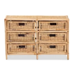 Dariana Rattan 6 Drawer Storage Cabinet Natural/Brown - Bali & Pari 14 Dariana Rattan 6 Drawer Storage Cabinet Natural/Brown - Bali & Pari -Bedroom Home Store GUEST 1a610842 85b1 4ea0 8f86 dd67c30bec0b