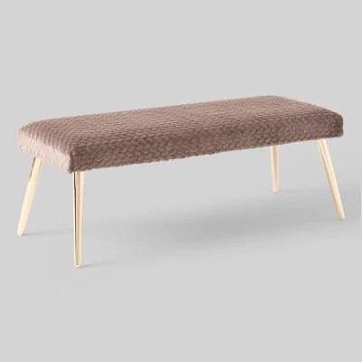 Capernaum Faux Fur Bench - Christopher Knight Home 9 Capernaum Faux Fur Bench - Christopher Knight Home - Image 7