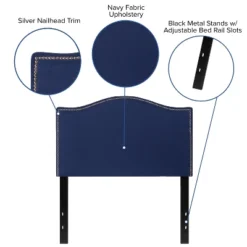 Emma And Oliver Upholstered Twin Size Headboard With Nailtrim In Navy Fabric 11 Emma And Oliver Upholstered Twin Size Headboard With Nailtrim In Navy Fabric -Bedroom Home Store GUEST 1b064ce6 cb89 44f3 960e a67f555240ec