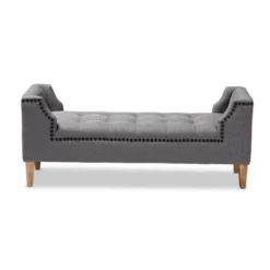 Perret Oak Finished Wood Bench Gray - Baxton Studio 17 Perret Oak Finished Wood Bench Gray - Baxton Studio -Bedroom Home Store GUEST 1b5eaa1e fa9c 4e28 a319 5d74a0e5b73d
