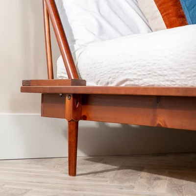 Boho Solid Wood Spindle Platform Bed - Saracina Home 6 Boho Solid Wood Spindle Platform Bed - Saracina Home - Image 4