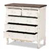 Levron Two-Tone Wood 5 Drawer Storage Cabinet Walnut Brown/White - Baxton Studio 1 Levron Two-Tone Wood 5 Drawer Storage Cabinet Walnut Brown/White - Baxton Studio -Bedroom Home Store GUEST 1d536e77 19f7 45d5 b4ae bc5a70416860
