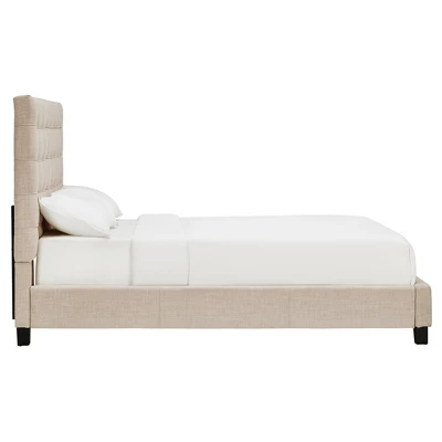 King Ascott Hill Button Tufted Bed Oatmeal - Inspire Q 4 King Ascott Hill Button Tufted Bed Oatmeal - Inspire Q - Image 2