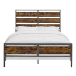 Queen Urban Chic Metal And Wood Plank Bed Brown - Saracina Home 14 Queen Urban Chic Metal And Wood Plank Bed Brown - Saracina Home -Bedroom Home Store GUEST 1edbf943 9085 4030 9489 6c7babf0e6c6