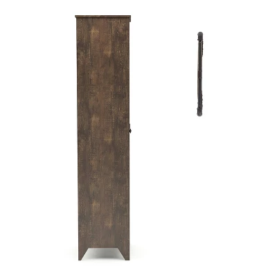 2pc Doney Armoire And Led Mirror Set Reclaimed Oak - MiBasics 5 2pc Doney Armoire And Led Mirror Set Reclaimed Oak - MiBasics - Image 3