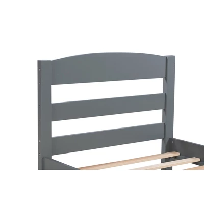 Twin Size Wood Platform Bed Frame With Storage Drawer And Slat Support-ModernLuxe 9 Twin Size Wood Platform Bed Frame With Storage Drawer And Slat Support-ModernLuxe - Image 7